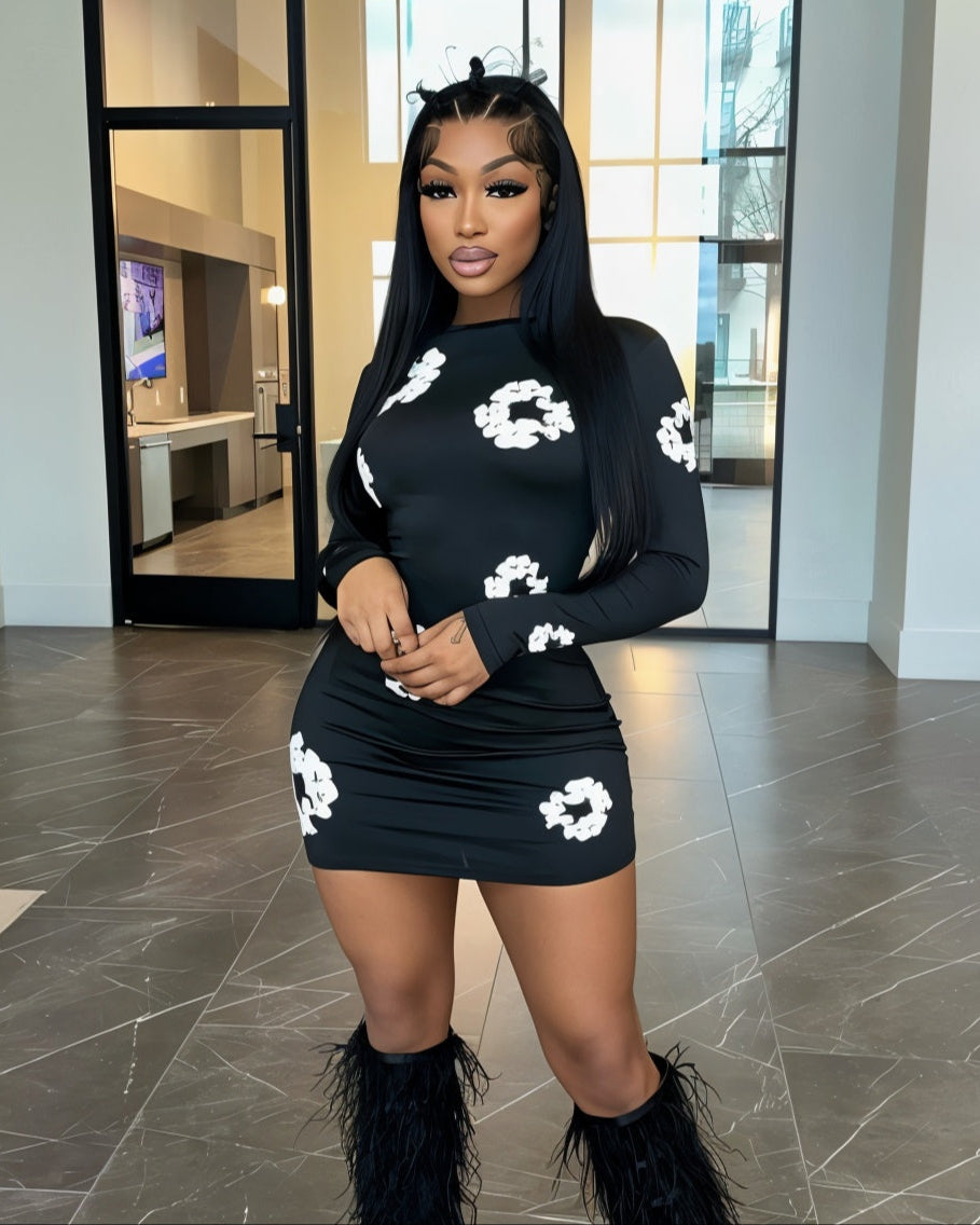 SORELL Flower Print Mini Dress