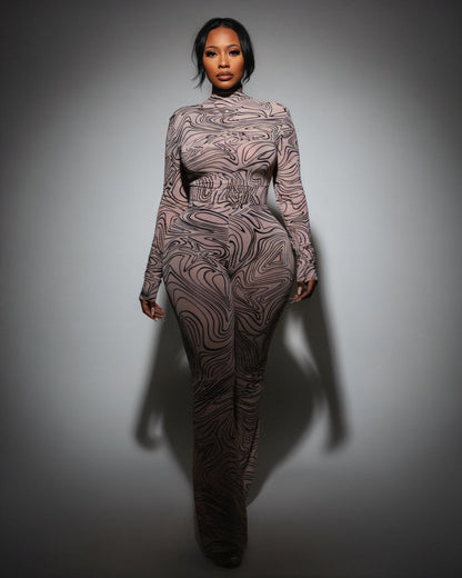 RILA Mesh Top & Flared Pants Set