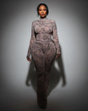 RILA Mesh Top & Flared Pants Set