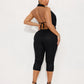 KATRINA Cowl Neck Lace Jumpsuit