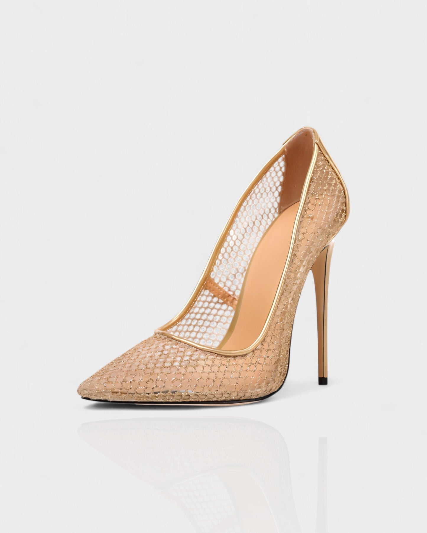 HIYARA Mesh Net Stiletto Heels