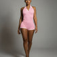 JEYNE Backless Halter Sleeveless Romper
