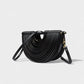 CANYA Textured Half-Moon Crossbody Clutch