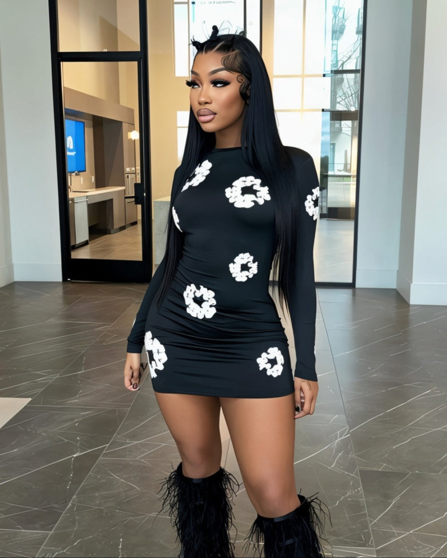 SORELL Flower Print Mini Dress