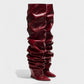 ELOURA Slouch Knee-High Wedge Heel Boots