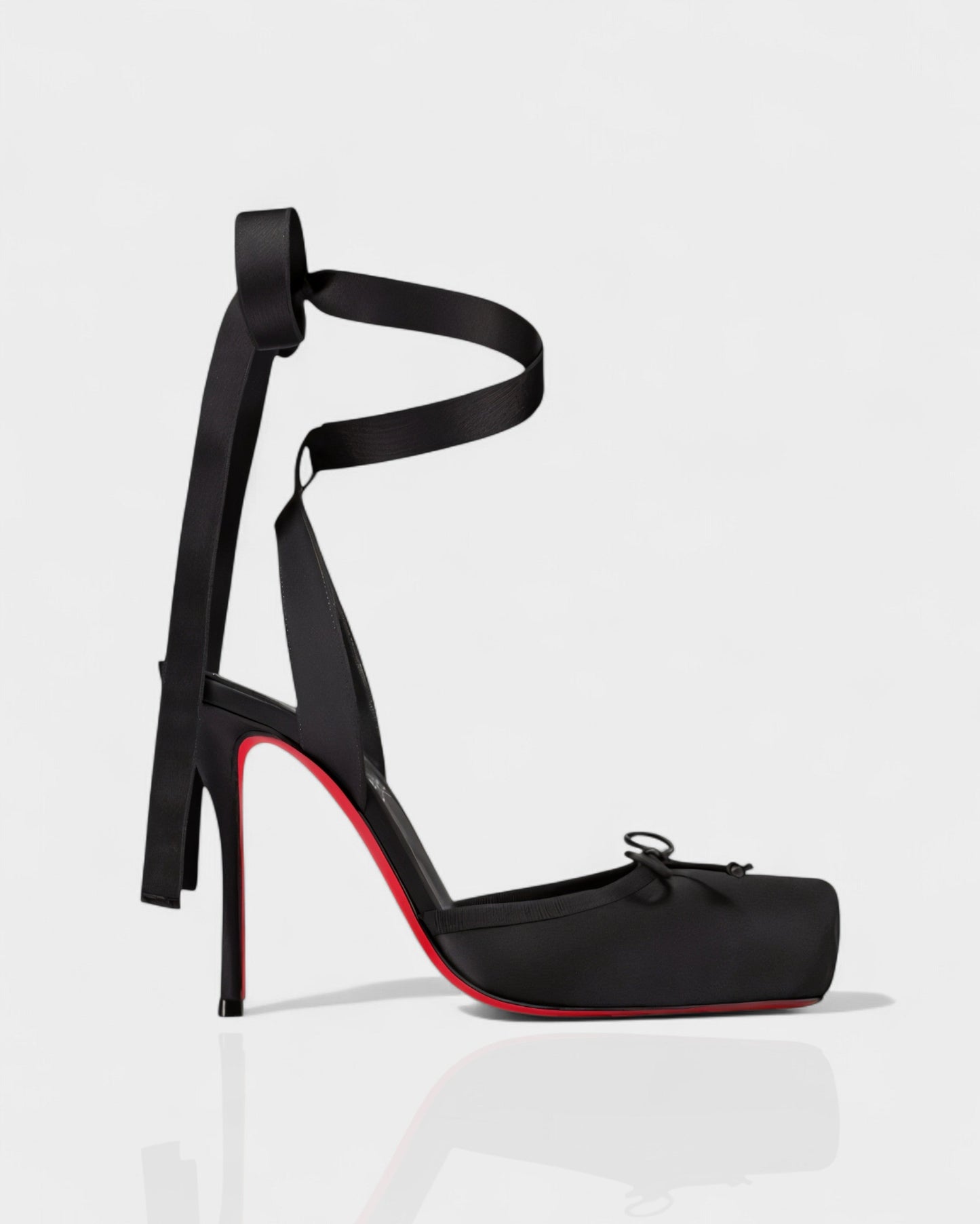 BREN Red Sole Ballet Lace-Up Stiletto Heels