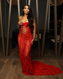 NYRA Tube Top Strap Maxi Dress