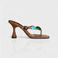 CIYANA Gemstone Embellished Heel Sandals