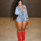 SHANTE Denim Romper