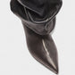 IRELLE Slouchy Faux Leather Pointed Wedge Heel Boots