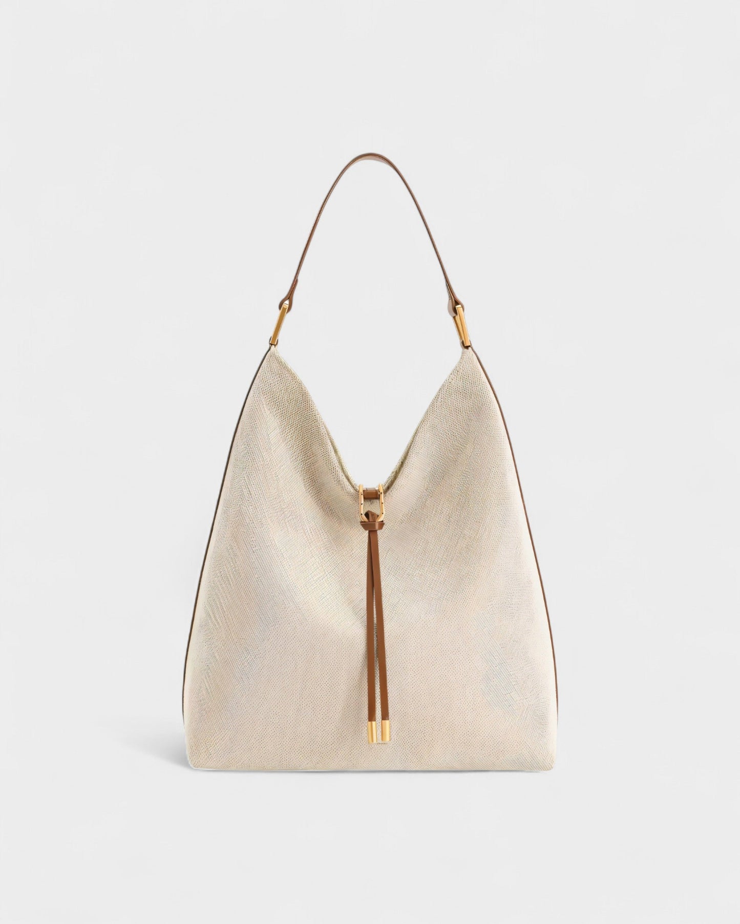 KALIYA Faux Suede Hobo Shoulder Bag