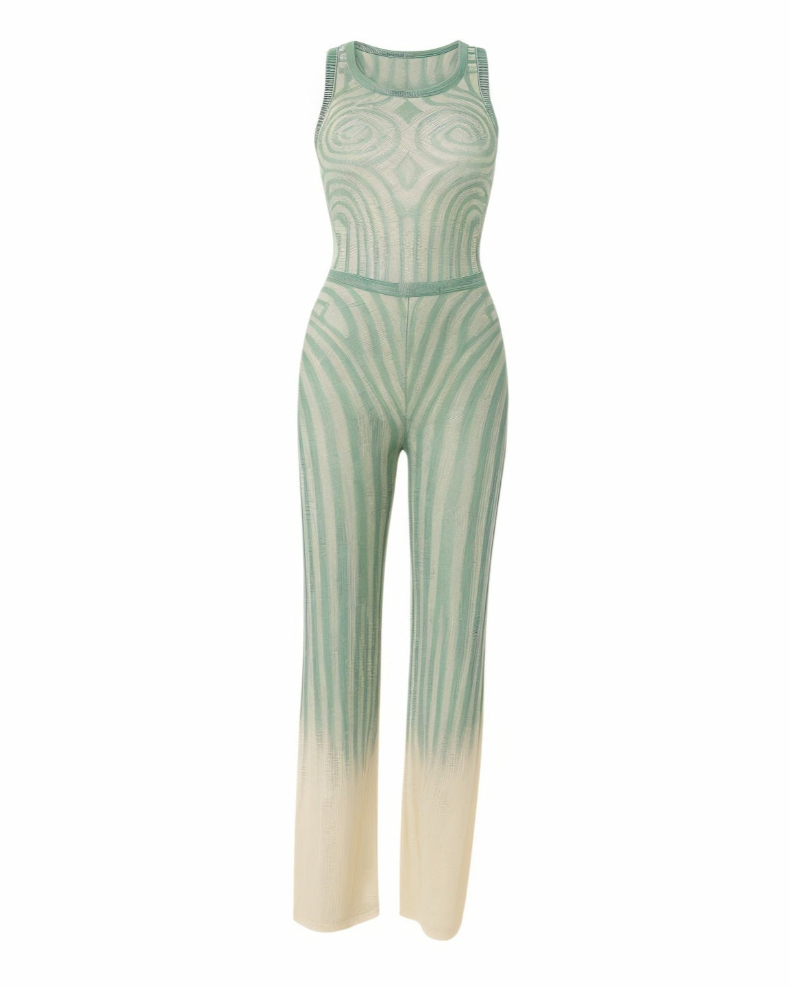 ESMERALDA Illusion Mesh Bodysuit & Pants Set