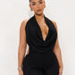 KATRINA Cowl Neck Lace Jumpsuit