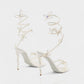 LYNA Crystal Butterfly Spiral High Heels