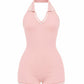 JEYNE Backless Halter Sleeveless Romper
