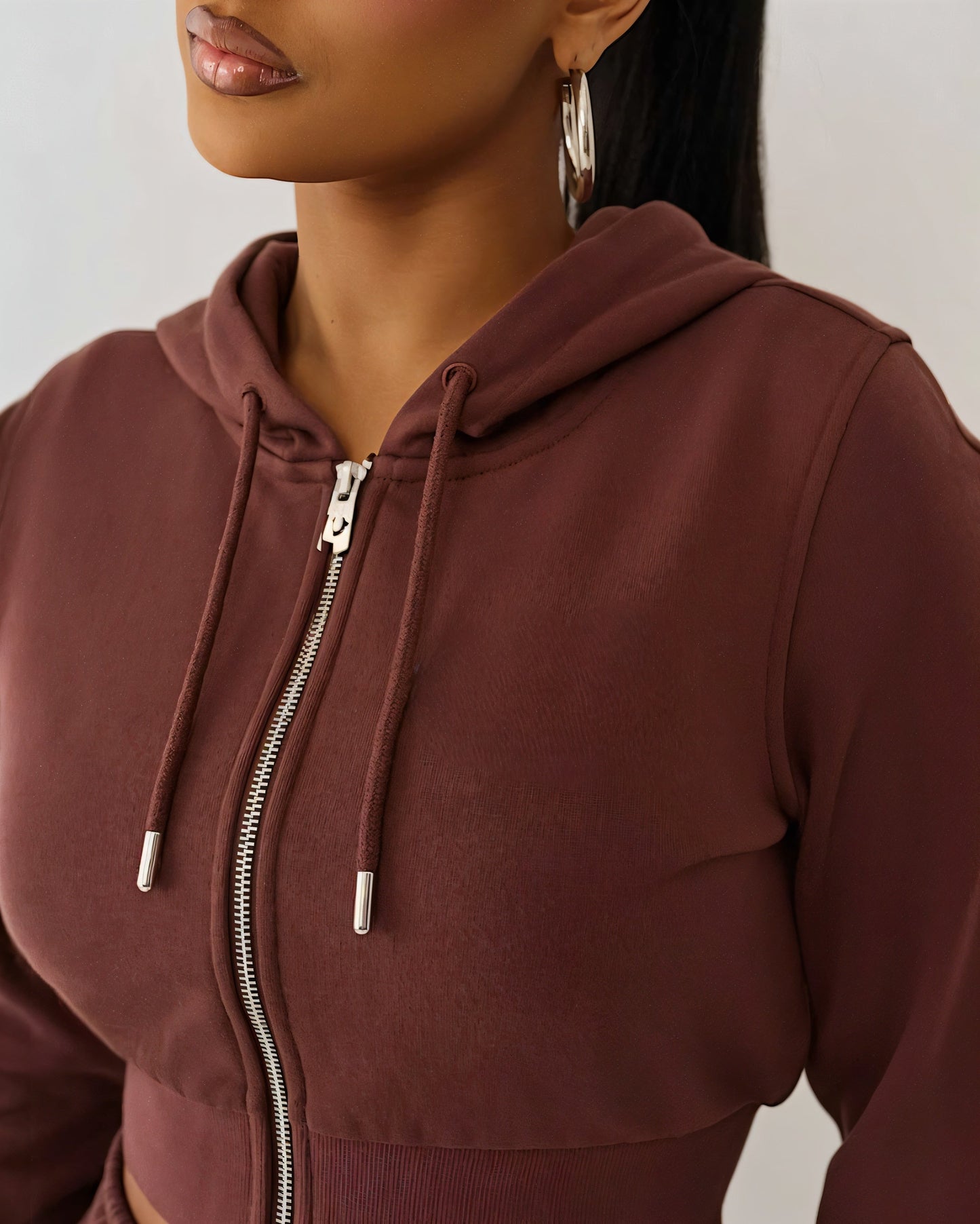 NARYA Cropped Hoodie & Mini Short Set