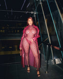 MAKENA Lace Turtleneck Jumpsuit