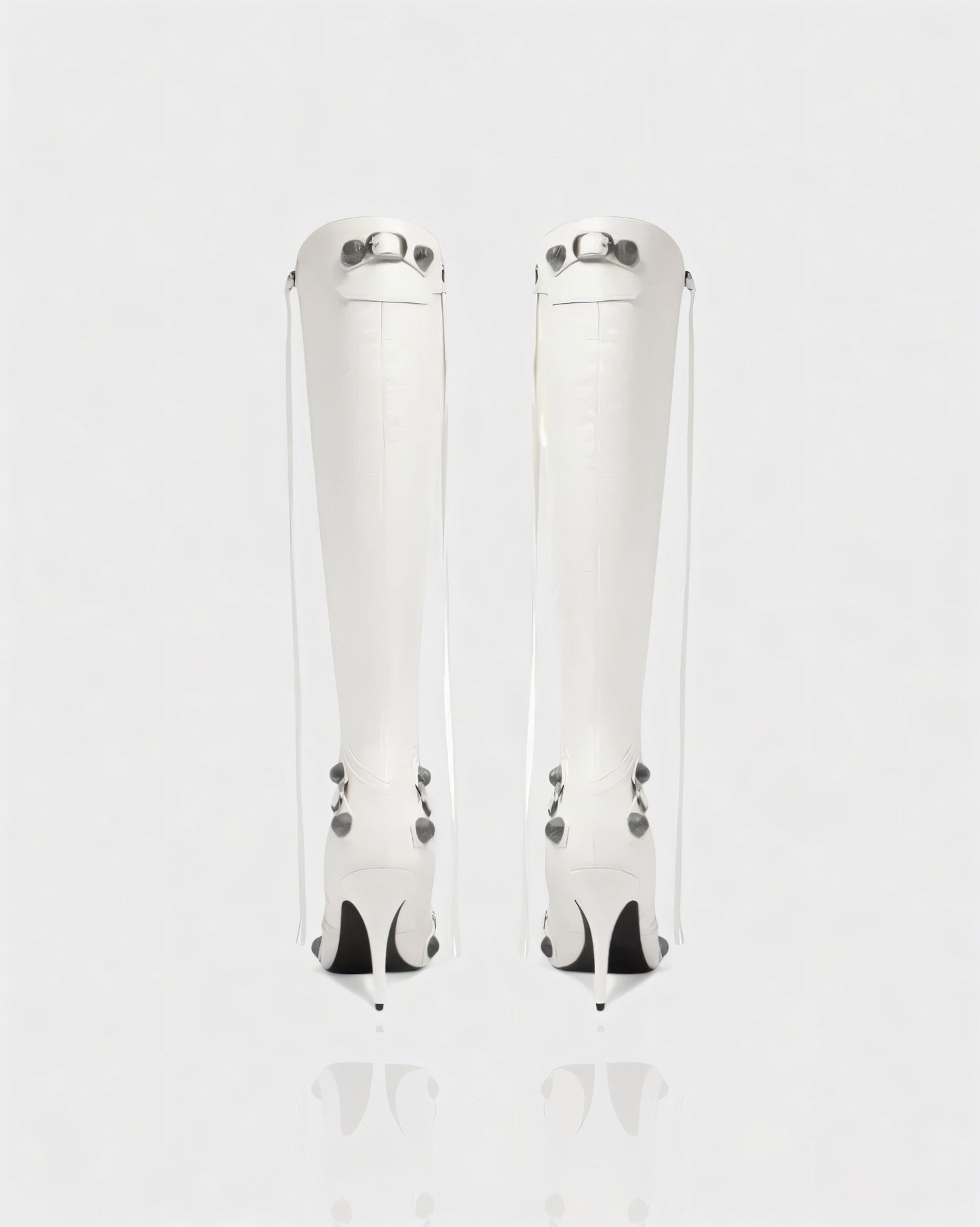 WENA Studded Pointed Toe Knee-High Boots