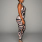 DEXIE Abstract Swirl Print Jumpsuit