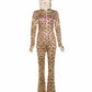 NOA Leopard Zip Up Top & Pants Set