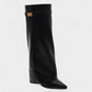 MAISY Straight Pointed-Toe Knee-High Boots