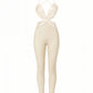 NIANA Satin Twist Cutout Jumpsuit
