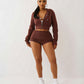 NARYA Cropped Hoodie & Mini Short Set