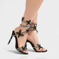 LYNA Crystal Butterfly Spiral High Heels