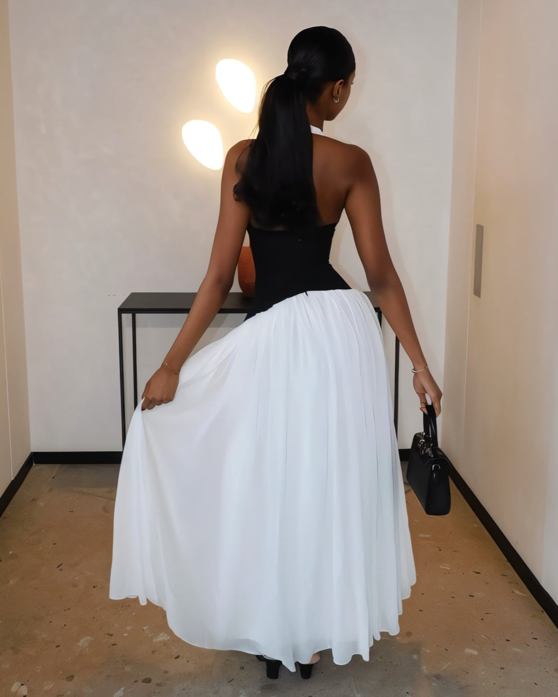 VESKA Halter Maxi Dress