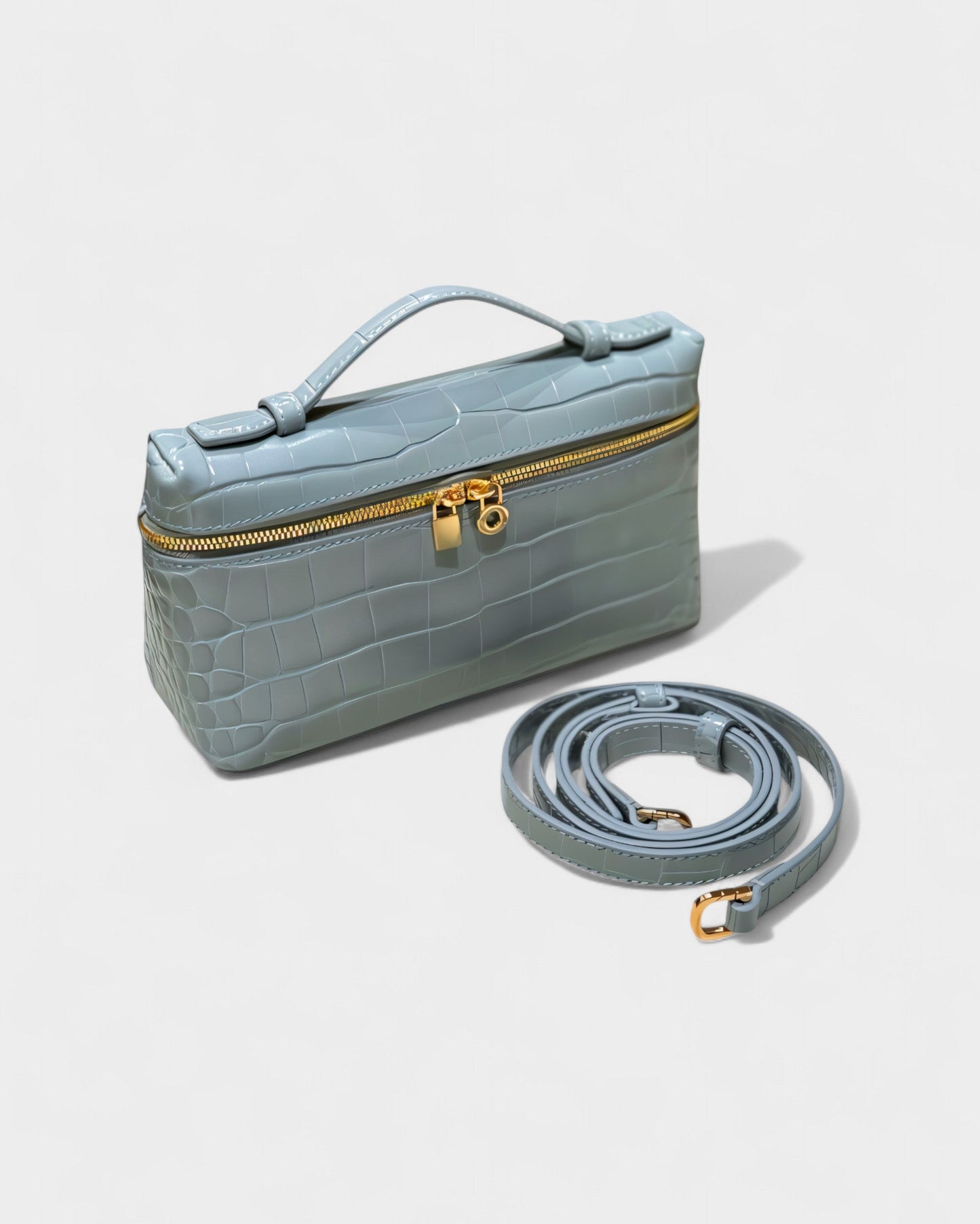 ADDIE Croc-Embossed Structured Bag