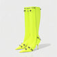 WENA Studded Pointed Toe Knee-High Boots