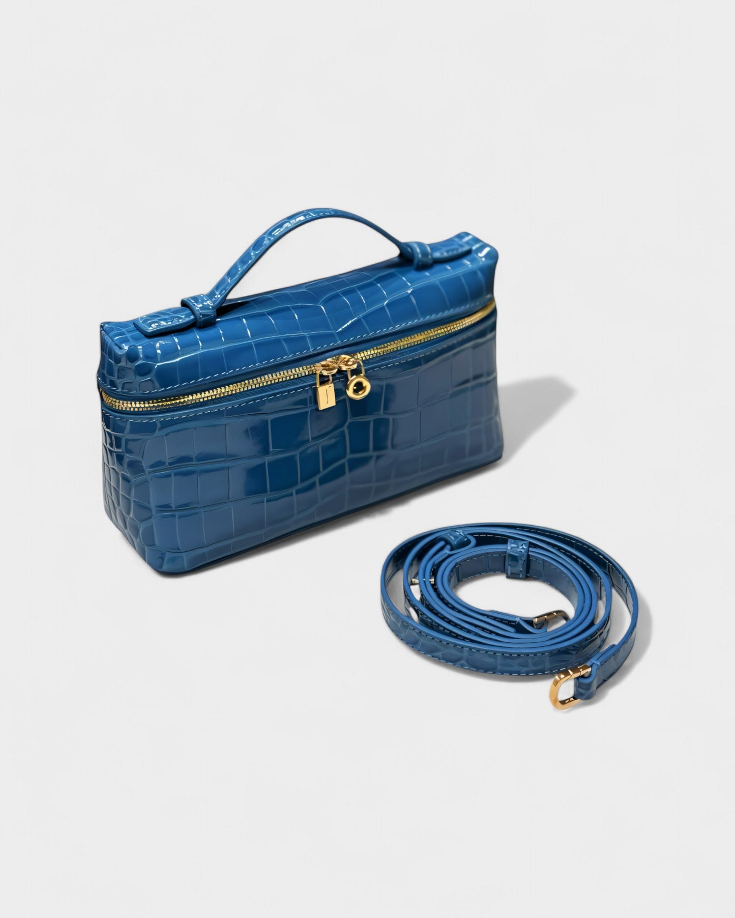 ADDIE Croc-Embossed Structured Bag