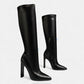 CHARLIE Faux Leather Knee-High Boots