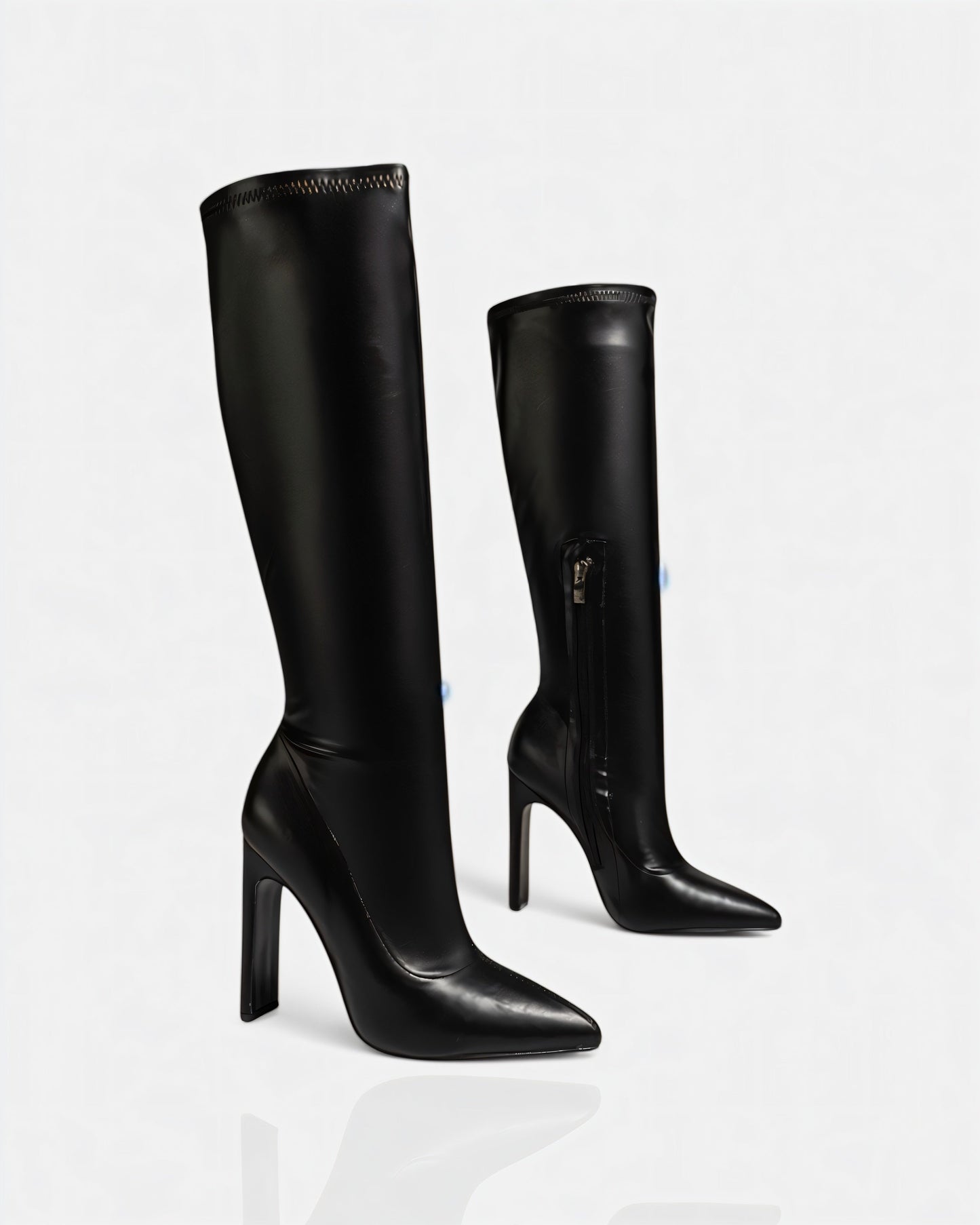 CHARLIE Faux Leather Knee-High Boots