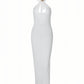 ALYSSA Halter Neck Slim Maxi Dress
