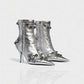 REVINA Studded Leather Pointed-Toe Ankle Boots