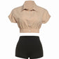 AMY Utility Cropped Shirt & Shorts Set