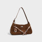 ELENA Turn-Lock Faux Suede Mini Bag