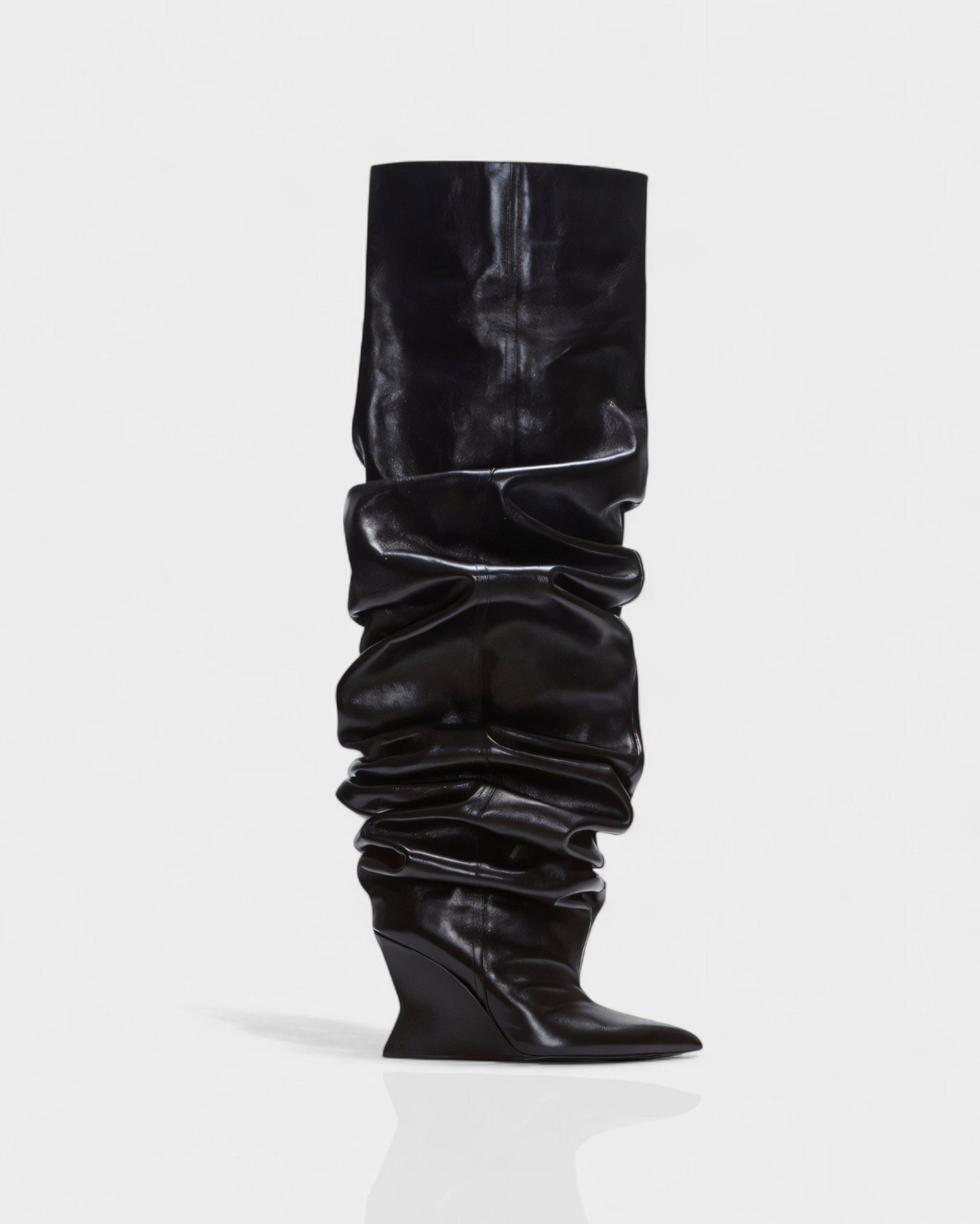 ELOURA Slouch Knee-High Wedge Heel Boots