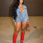 SHANTE Denim Romper
