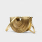 CANYA Textured Half-Moon Crossbody Clutch