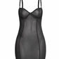 CAROLINA Sheer Mesh Low Cut Cami Mini Dress