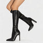 CHARLIE Faux Leather Knee-High Boots