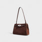 NINYA Faux Suede & Leather Handbag