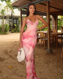 MOLINA Floral Print Bodycon Maxi Dress