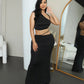 FRANCESCA Oblique Tube Top & Maxi Skirt Set