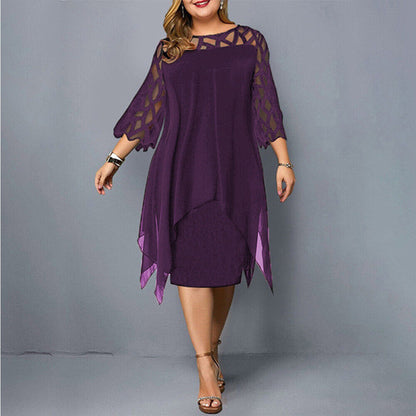 Isabella – Elegant Midi Dress in Plus Size - Samberule