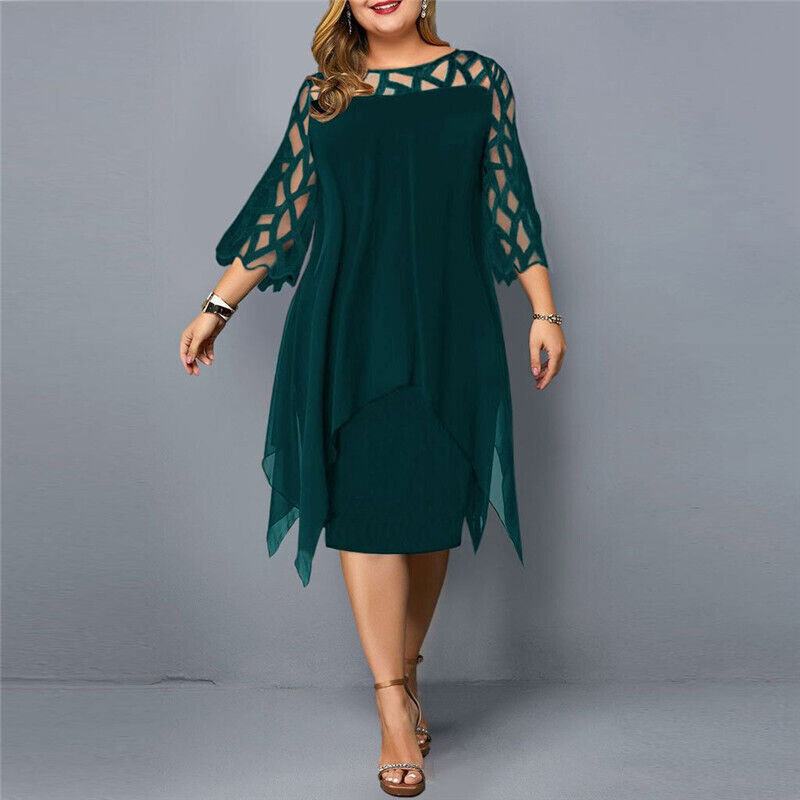Isabella – Elegant Midi Dress in Plus Size - Samberule