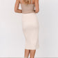 Stormi Ribbed Midi Skirt | Cream