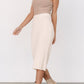 Stormi Ribbed Midi Skirt | Cream